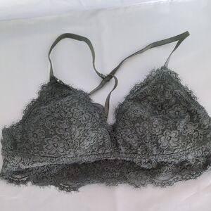 Aerie‎ Women's Green Lace Bralette Size M